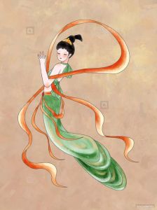 敦煌飞天仙女图素材_艺术装饰，点亮家居与空间！